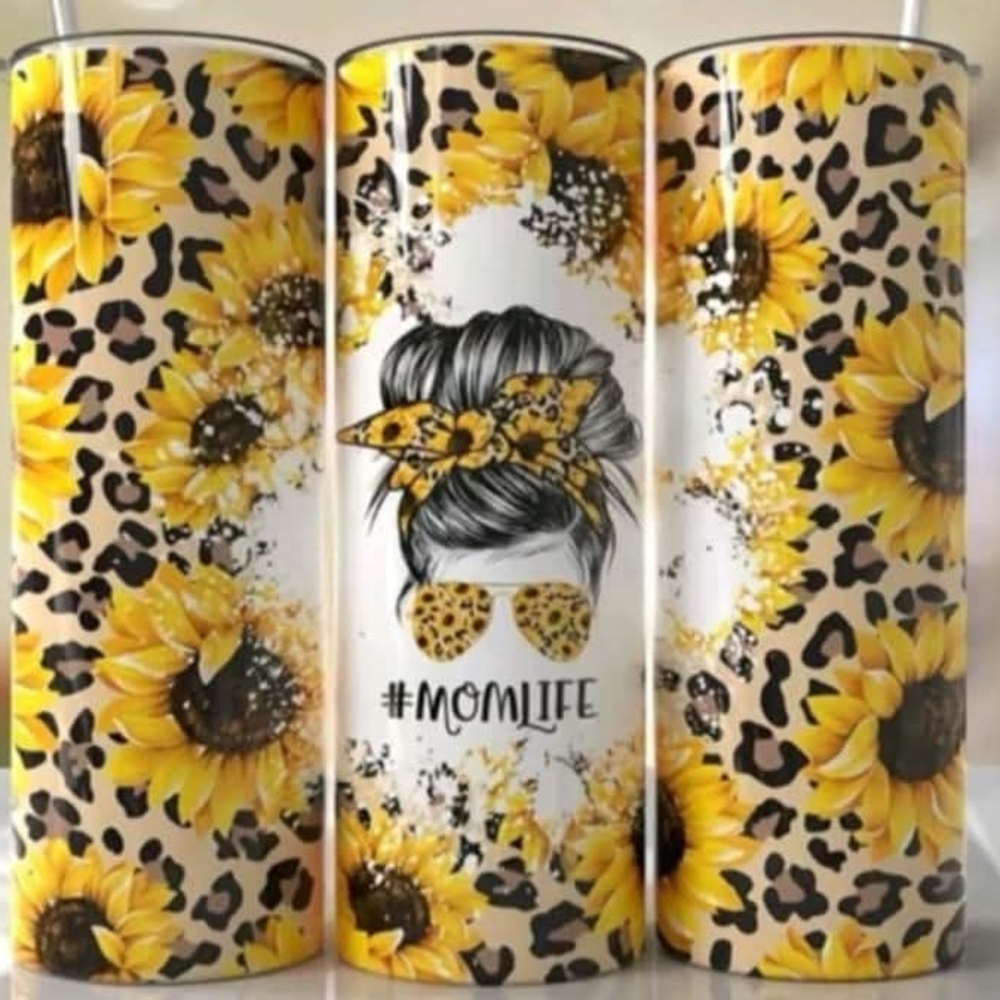 Sunflower Leopard Print Tumbler